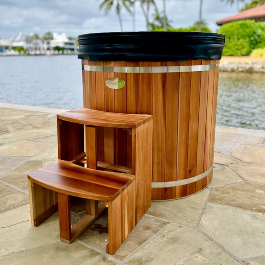 Cold Therapy Cedar Barrel Spa – Plastic Tub